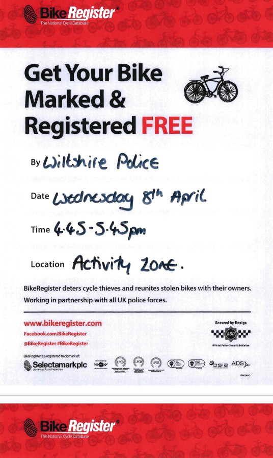 Get Your Bike Marked &amp; Registered FREE
